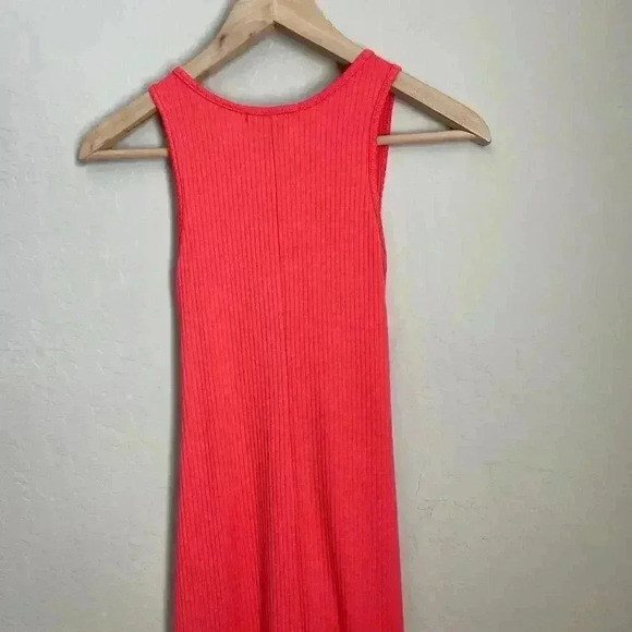 GOOD LUCK GEM Ribbed Tie Waist Slit Midi Dress - Picture 10 of 12